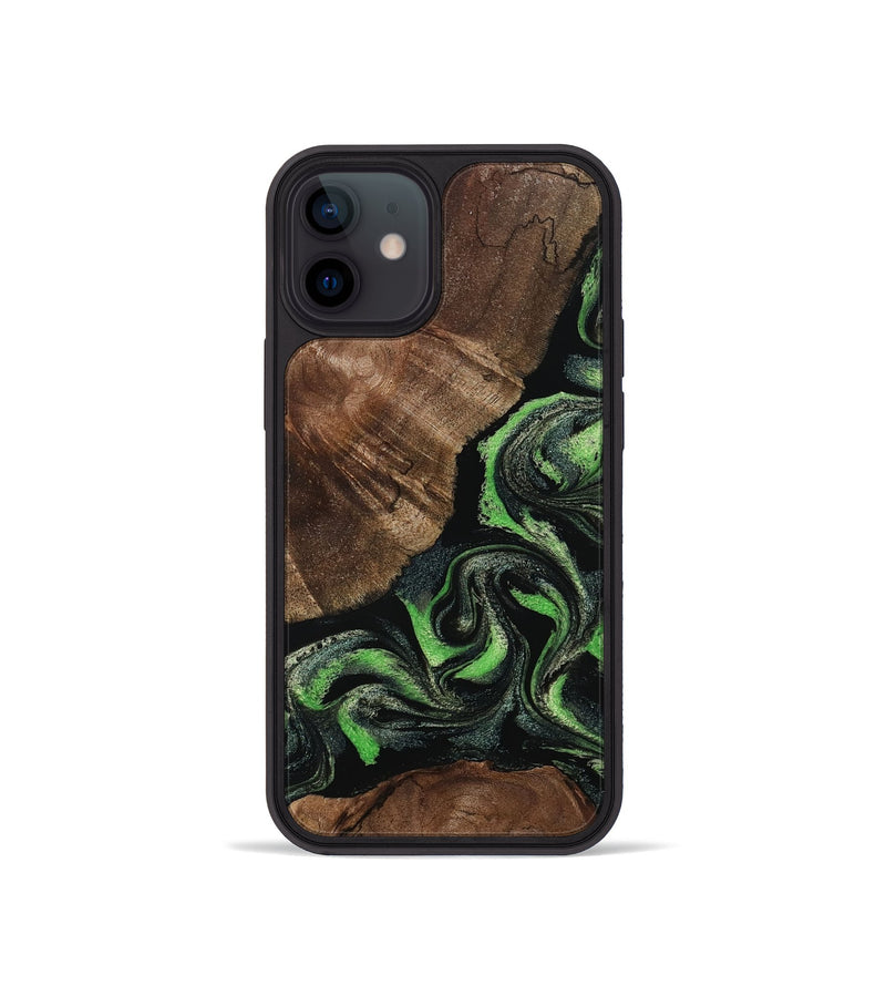 iPhone 12 mini Wood Phone Case - Kellan (Green, 802356)