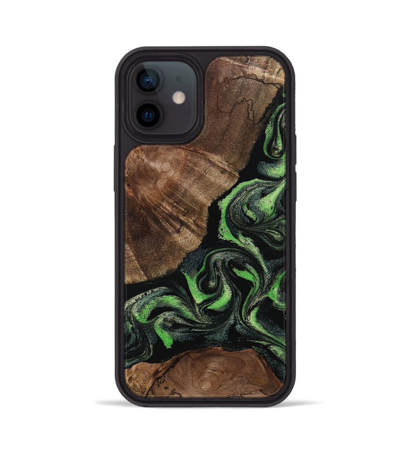 iPhone 12 Wood Phone Case - Kellan (Green, 802356)
