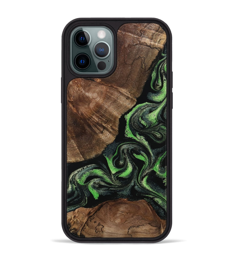 iPhone 12 Pro Max Wood Phone Case - Kellan (Green, 802356)