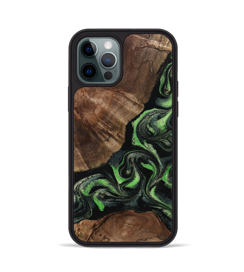 iPhone 12 Pro Wood Phone Case - Kellan (Green, 802356)