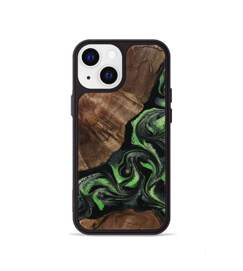 iPhone 13 mini Wood Phone Case - Kellan (Green, 802356)