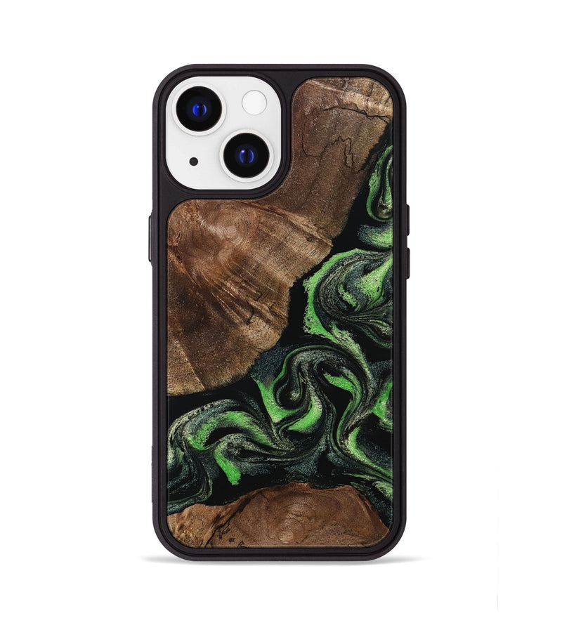 iPhone 13 Wood Phone Case - Kellan (Green, 802356)