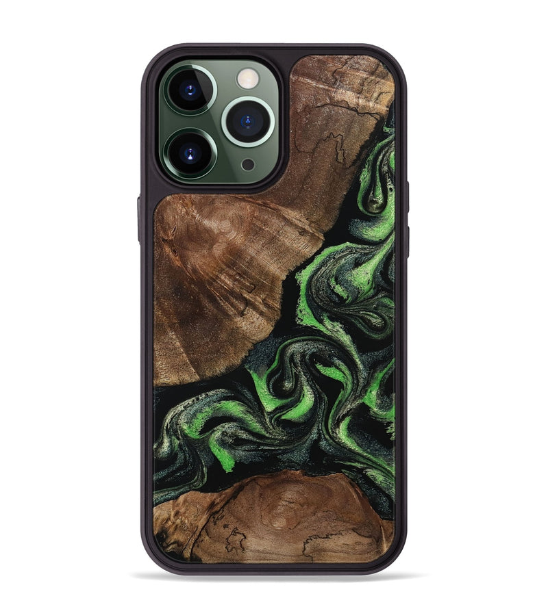 iPhone 13 Pro Max Wood Phone Case - Kellan (Green, 802356)