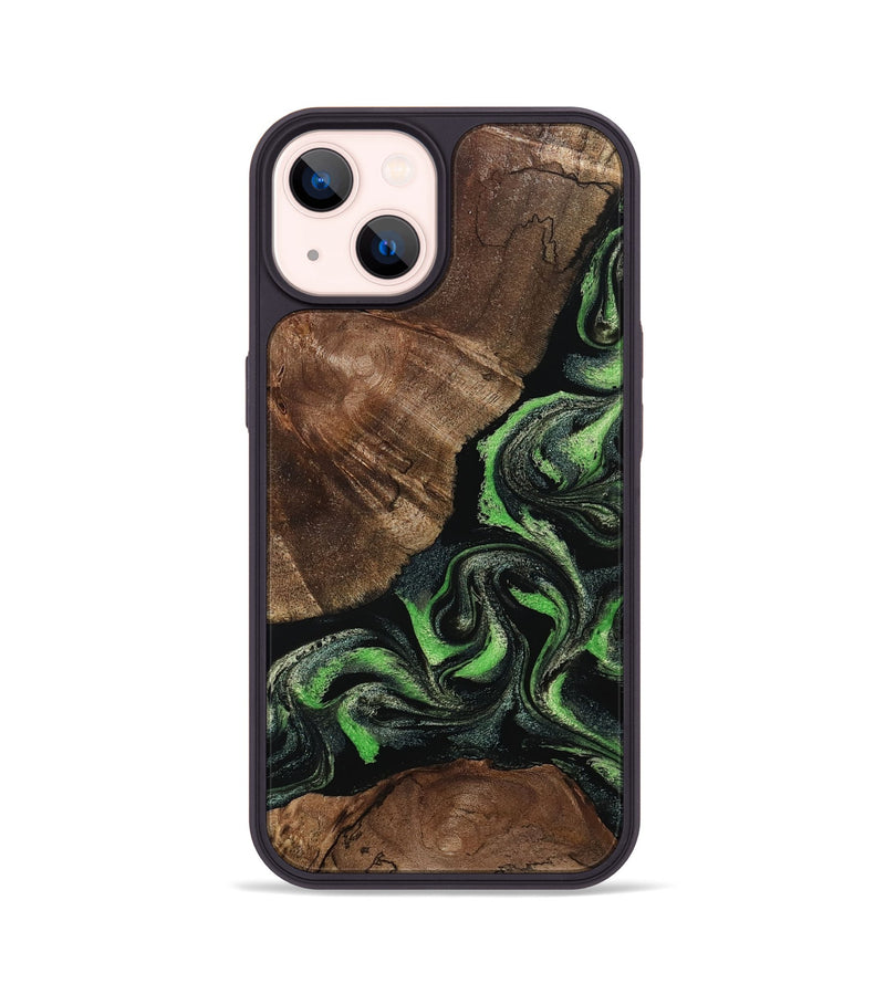 iPhone 14 Wood Phone Case - Kellan (Green, 802356)