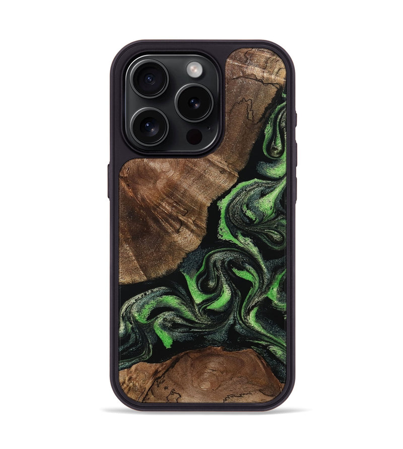 iPhone 15 Pro Wood Phone Case - Kellan (Green, 802356)