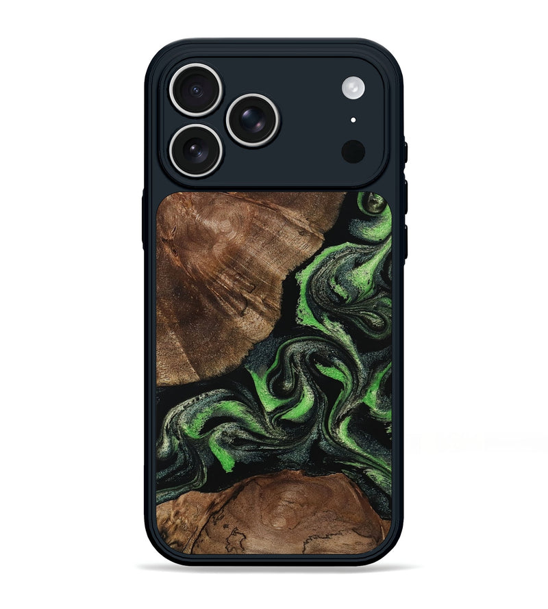 iPhone 17 Pro Max Wood Phone Case - Kellan (Green, 802356)