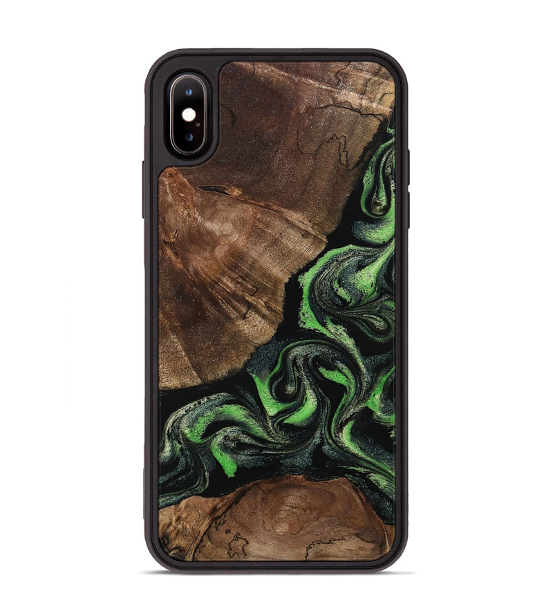 iPhone Xs Max Wood Phone Case - Kellan (Green, 802356)