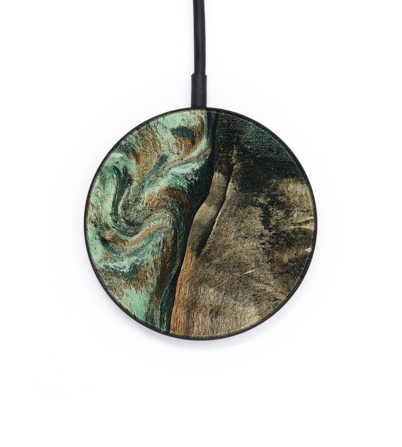 Circle Wood Wireless Charger - Andrew (Green, 802357)