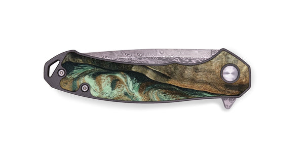 EDC Wood Pocket Knife - Andrew (Green, 802357)