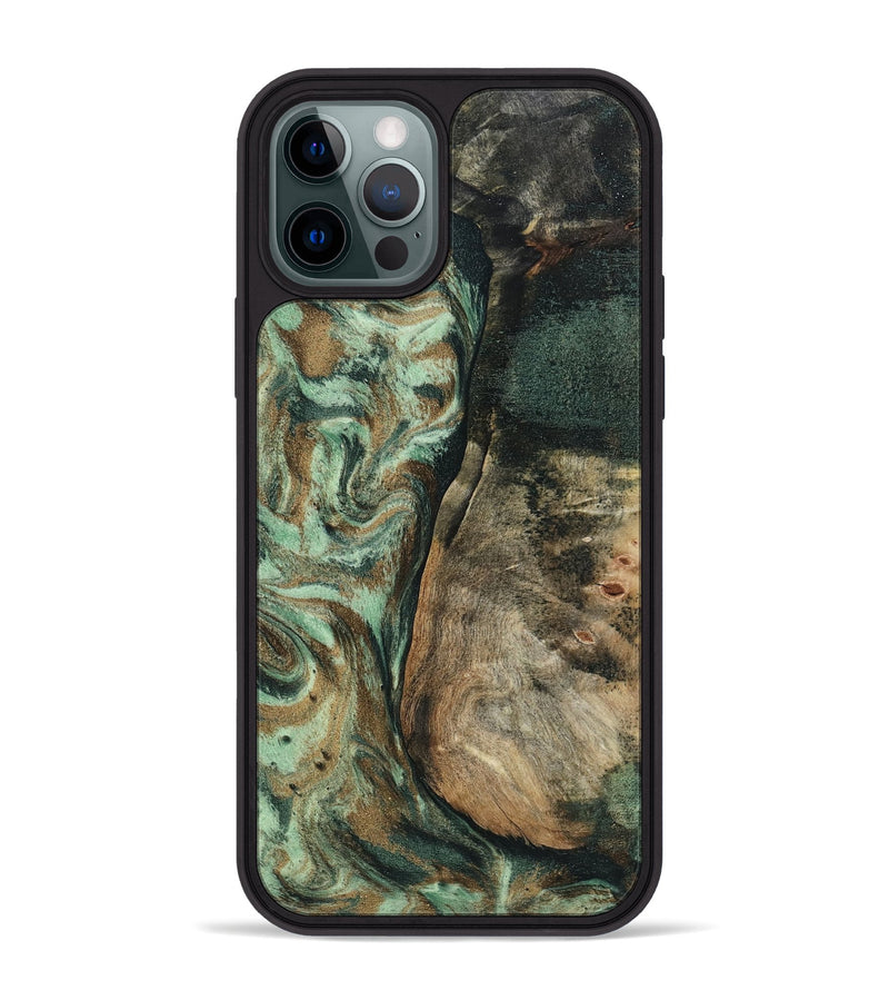 iPhone 12 Pro Max Wood Phone Case - Andrew (Green, 802357)