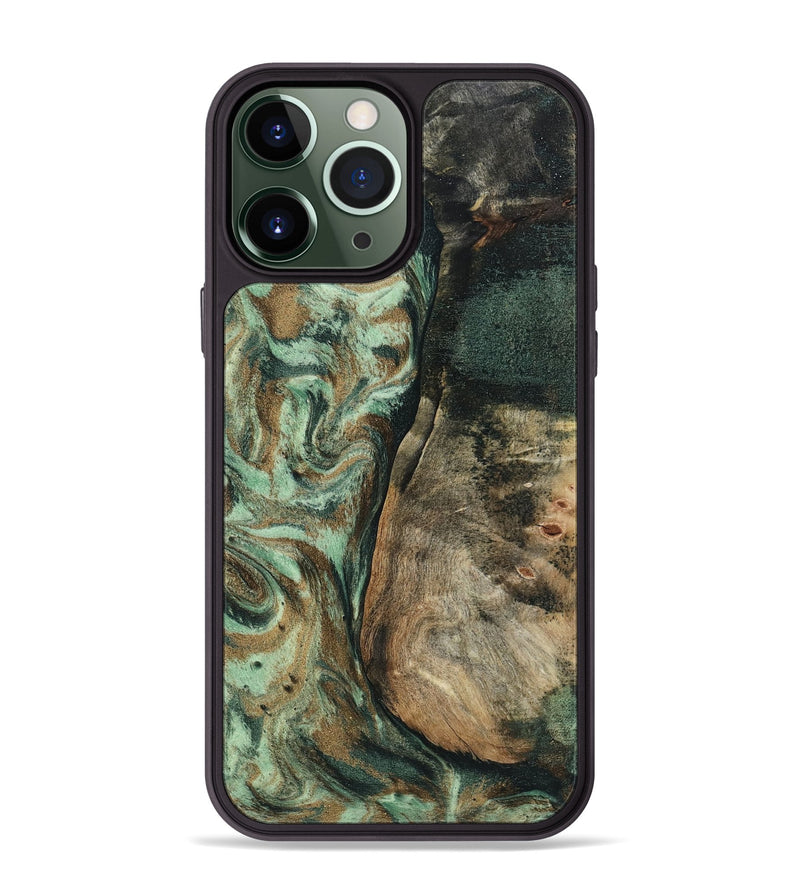 iPhone 13 Pro Max Wood Phone Case - Andrew (Green, 802357)