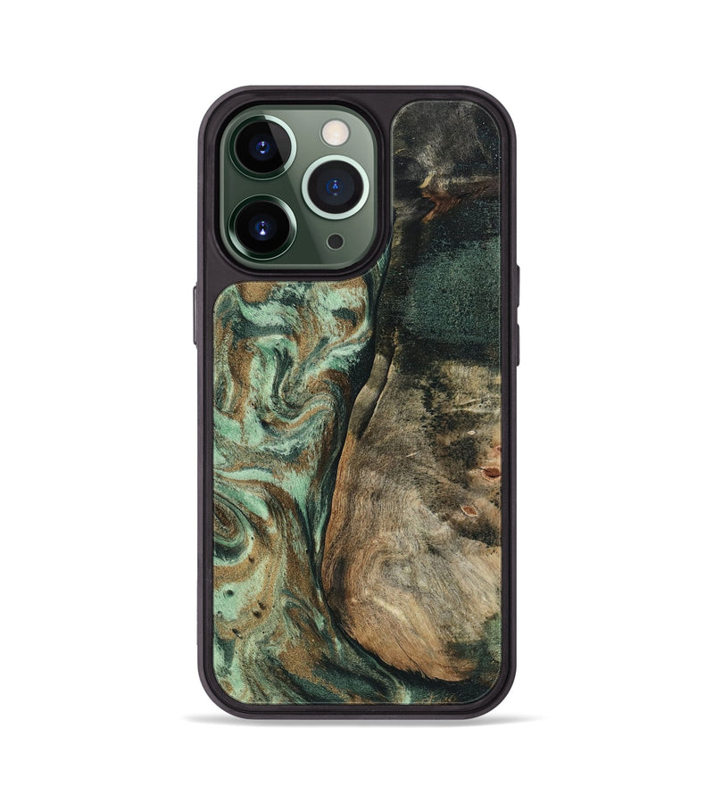 iPhone 13 Pro Wood Phone Case - Andrew (Green, 802357)