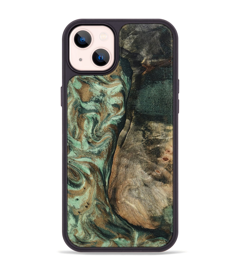 iPhone 14 Plus Wood Phone Case - Andrew (Green, 802357)