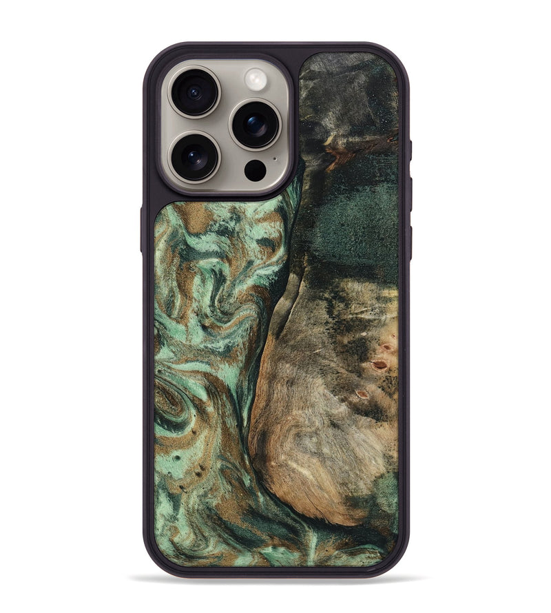 iPhone 15 Pro Max Wood Phone Case - Andrew (Green, 802357)