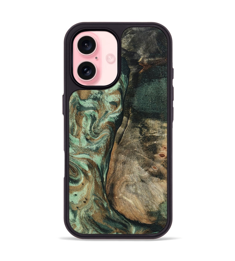 iPhone 16 Wood Phone Case - Andrew (Green, 802357)