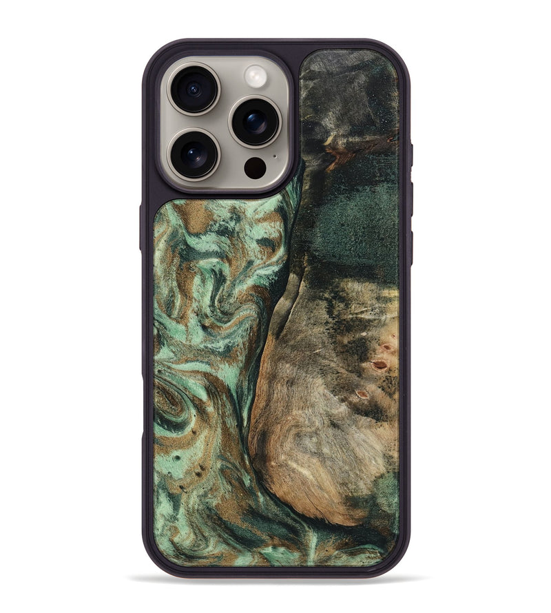 iPhone 16 Pro Max Wood Phone Case - Andrew (Green, 802357)
