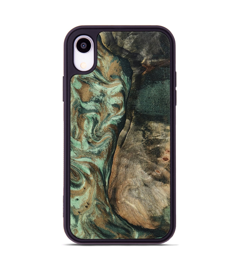 iPhone Xr Wood Phone Case - Andrew (Green, 802357)