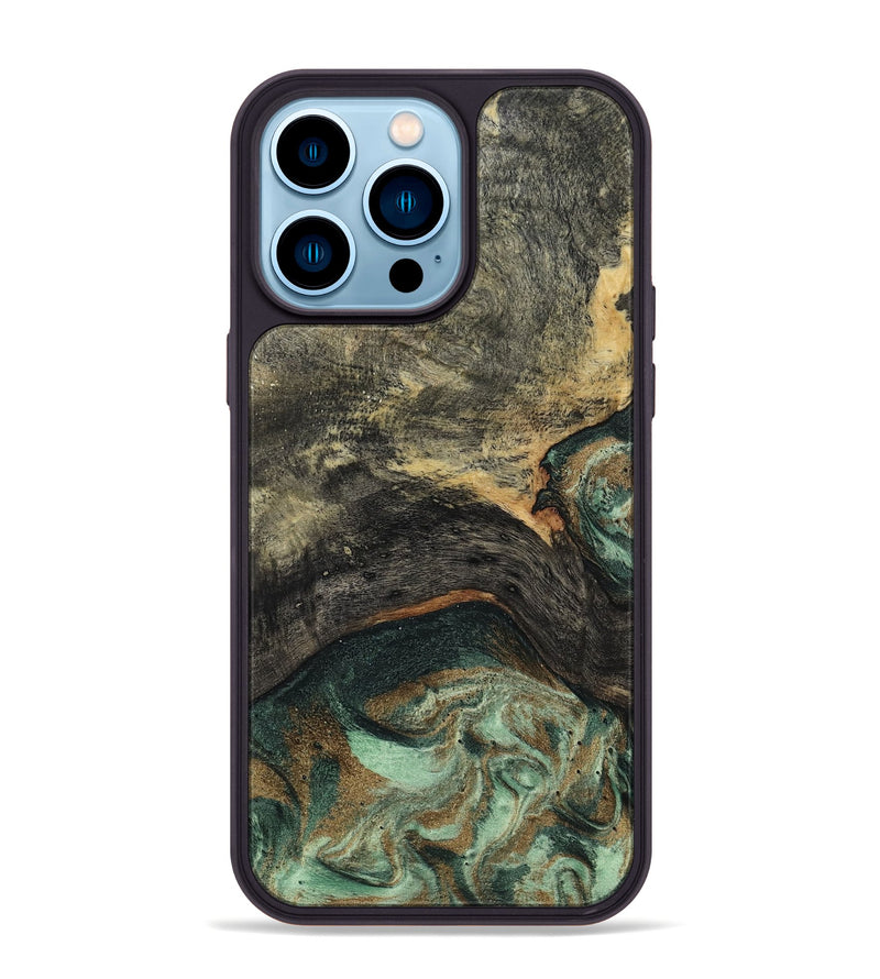iPhone 14 Pro Max Wood Phone Case - Ursula (Green, 802358)