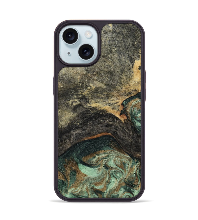 iPhone 15 Wood Phone Case - Ursula (Green, 802358)