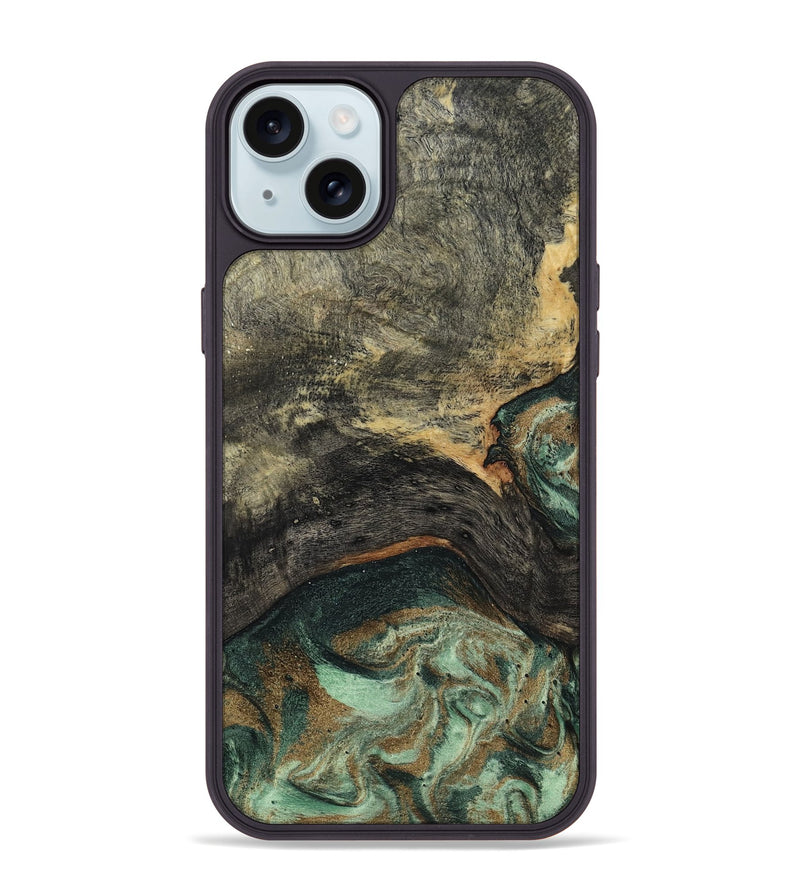 iPhone 15 Plus Wood Phone Case - Ursula (Green, 802358)