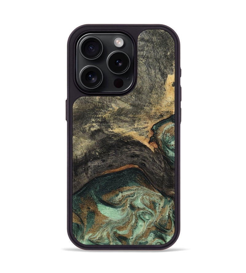 iPhone 15 Pro Wood Phone Case - Ursula (Green, 802358)