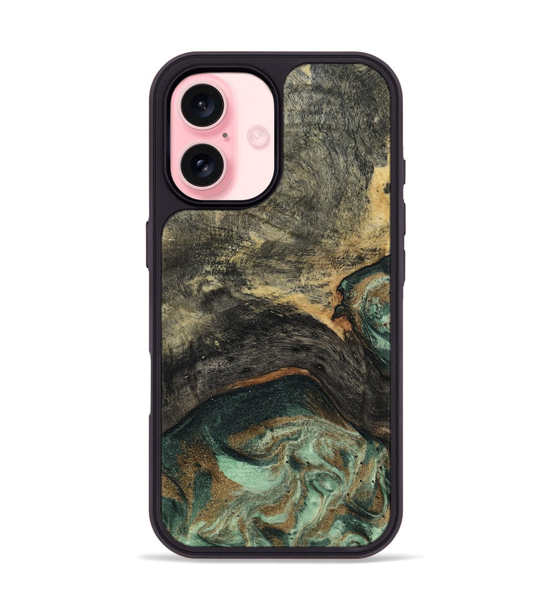 iPhone 16 Wood Phone Case - Ursula (Green, 802358)