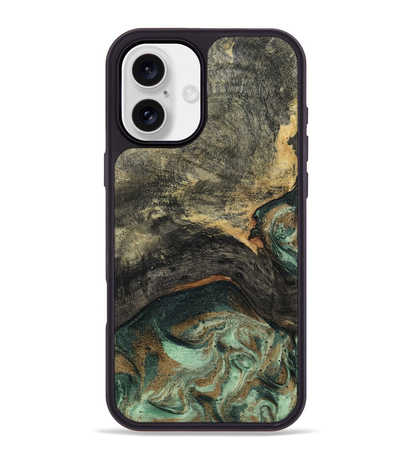 iPhone 16 Plus Wood Phone Case - Ursula (Green, 802358)
