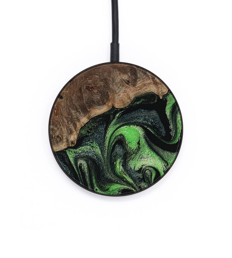 Circle Wood Wireless Charger - Dorthy (Green, 802359)