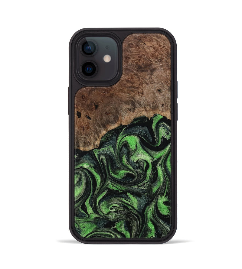 iPhone 12 Wood Phone Case - Dorthy (Green, 802359)