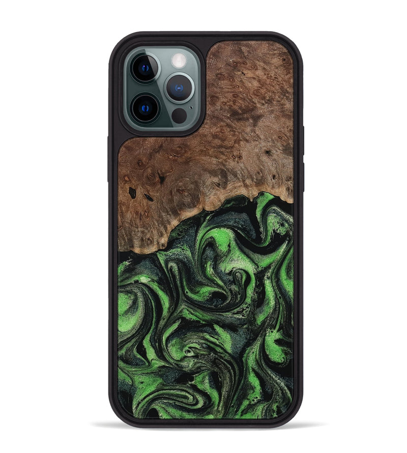 iPhone 12 Pro Max Wood Phone Case - Dorthy (Green, 802359)