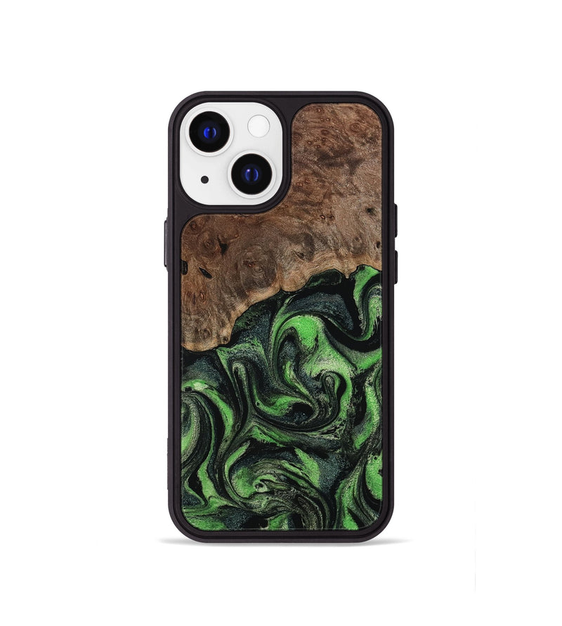 iPhone 13 mini Wood Phone Case - Dorthy (Green, 802359)