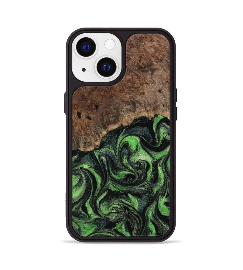 iPhone 13 Wood Phone Case - Dorthy (Green, 802359)