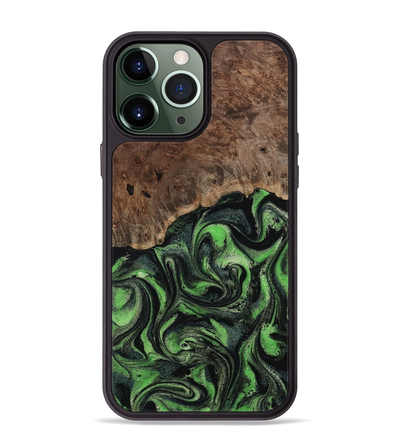 iPhone 13 Pro Max Wood Phone Case - Dorthy (Green, 802359)