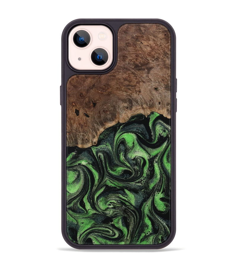 iPhone 14 Plus Wood Phone Case - Dorthy (Green, 802359)