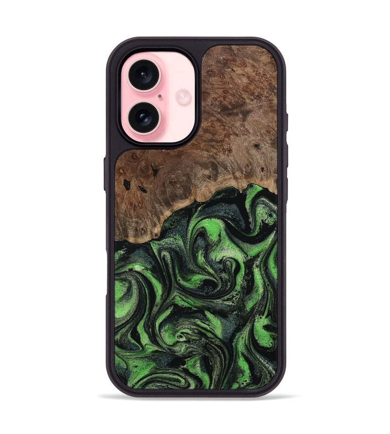iPhone 16 Wood Phone Case - Dorthy (Green, 802359)