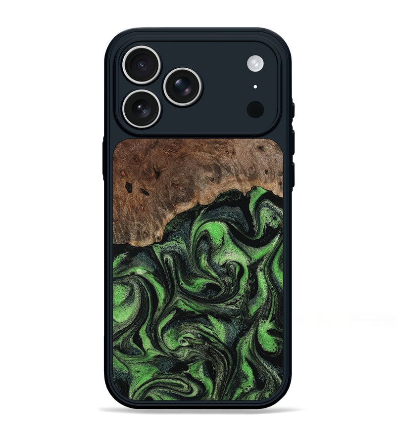 iPhone 17 Pro Max Wood Phone Case - Dorthy (Green, 802359)