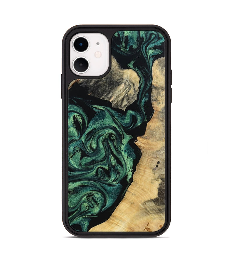 iPhone 11 Wood Phone Case - Taft (Green, 802360)