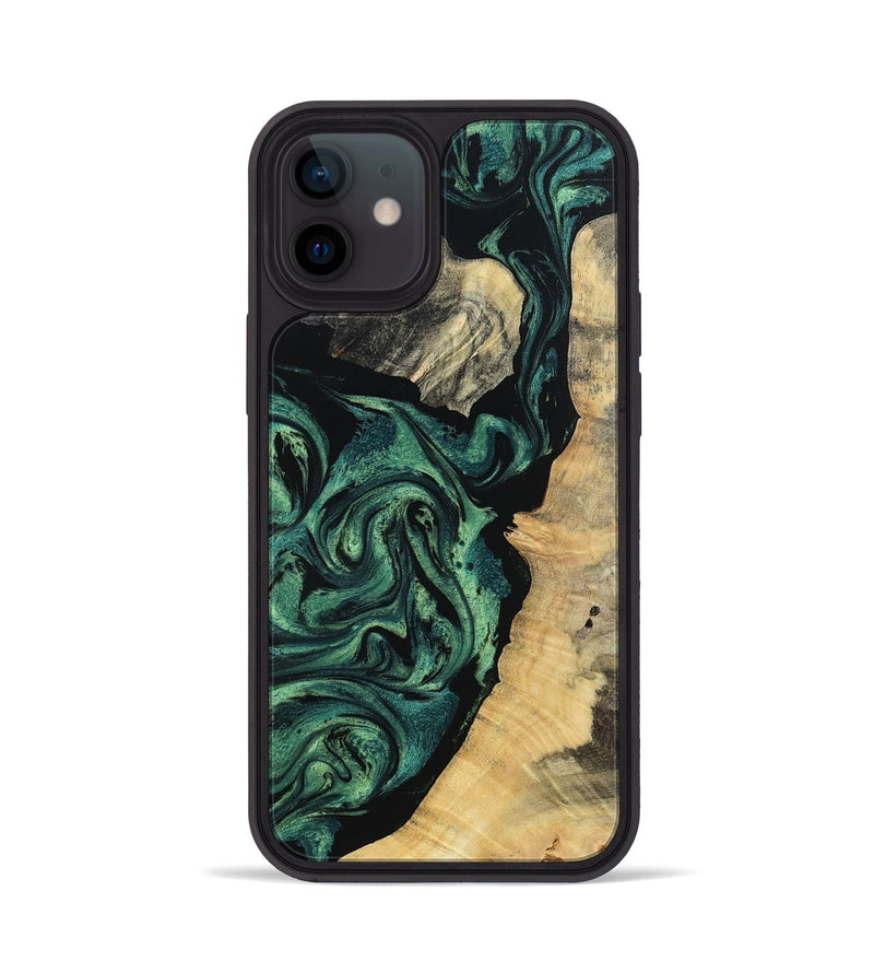 iPhone 12 Wood Phone Case - Taft (Green, 802360)
