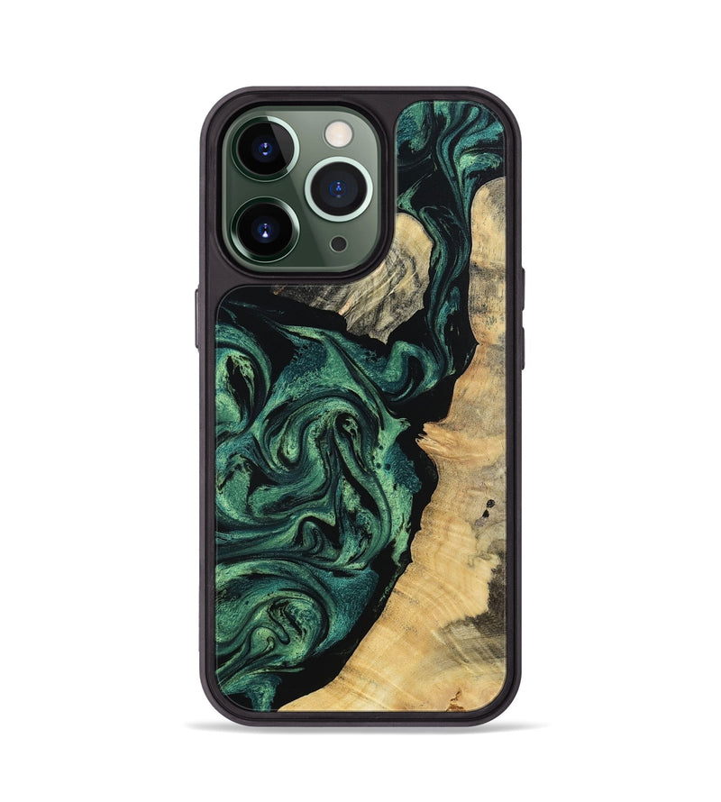 iPhone 13 Pro Wood Phone Case - Taft (Green, 802360)