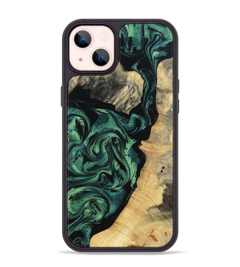 iPhone 14 Plus Wood Phone Case - Taft (Green, 802360)