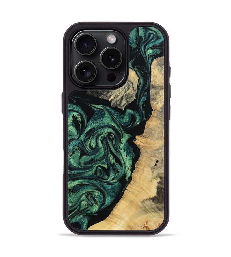iPhone 16 Pro Wood Phone Case - Taft (Green, 802360)