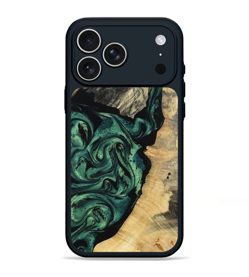 iPhone 17 Pro Max Wood Phone Case - Taft (Green, 802360)