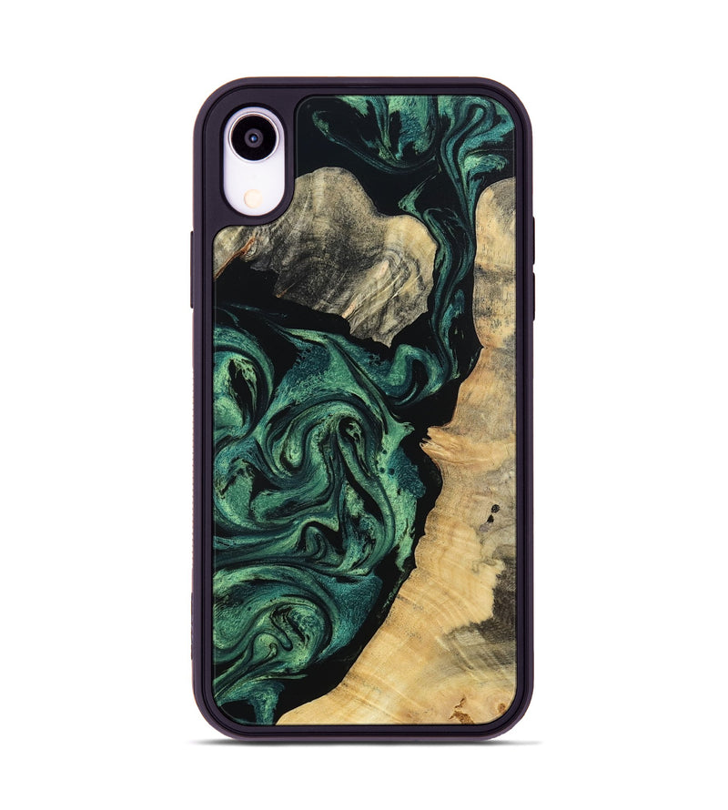 iPhone Xr Wood Phone Case - Taft (Green, 802360)