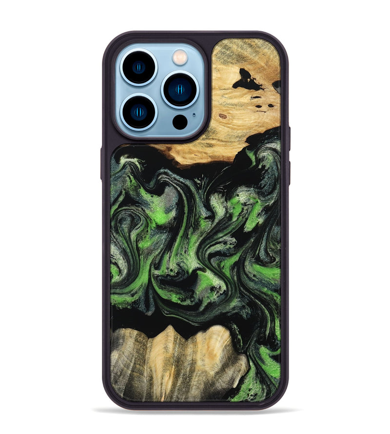 iPhone 14 Pro Max Wood Phone Case - Myrta (Ombre, 802361)