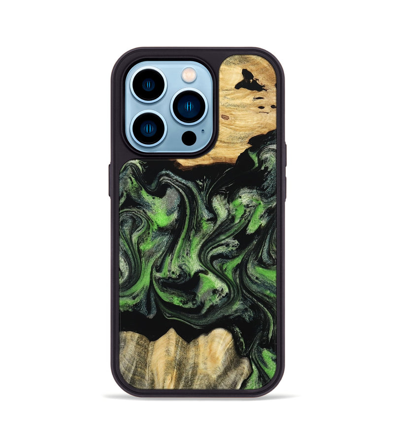 iPhone 14 Pro Wood Phone Case - Myrta (Ombre, 802361)