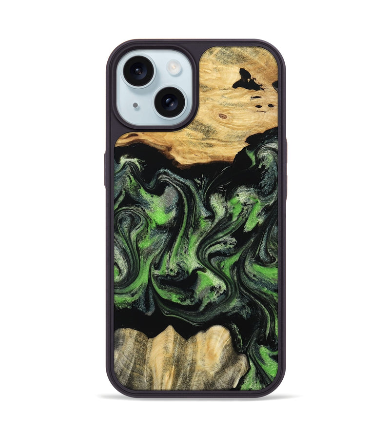 iPhone 15 Wood Phone Case - Myrta (Ombre, 802361)