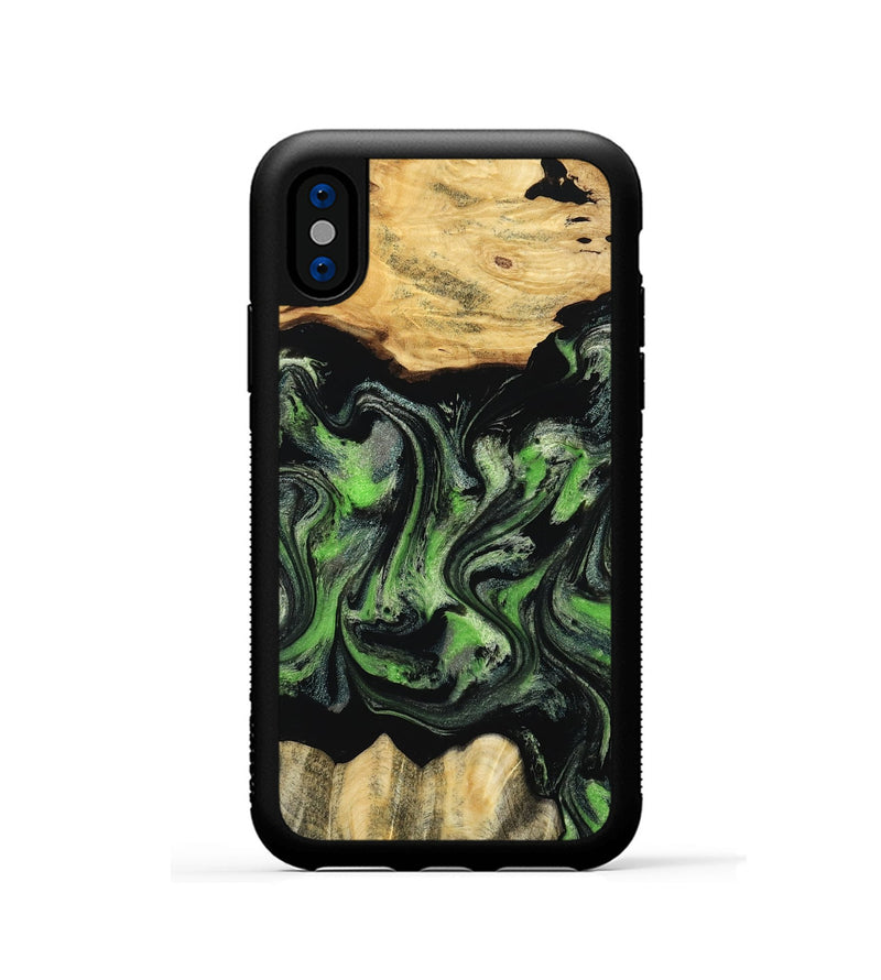 iPhone Xs Wood Phone Case - Myrta (Ombre, 802361)