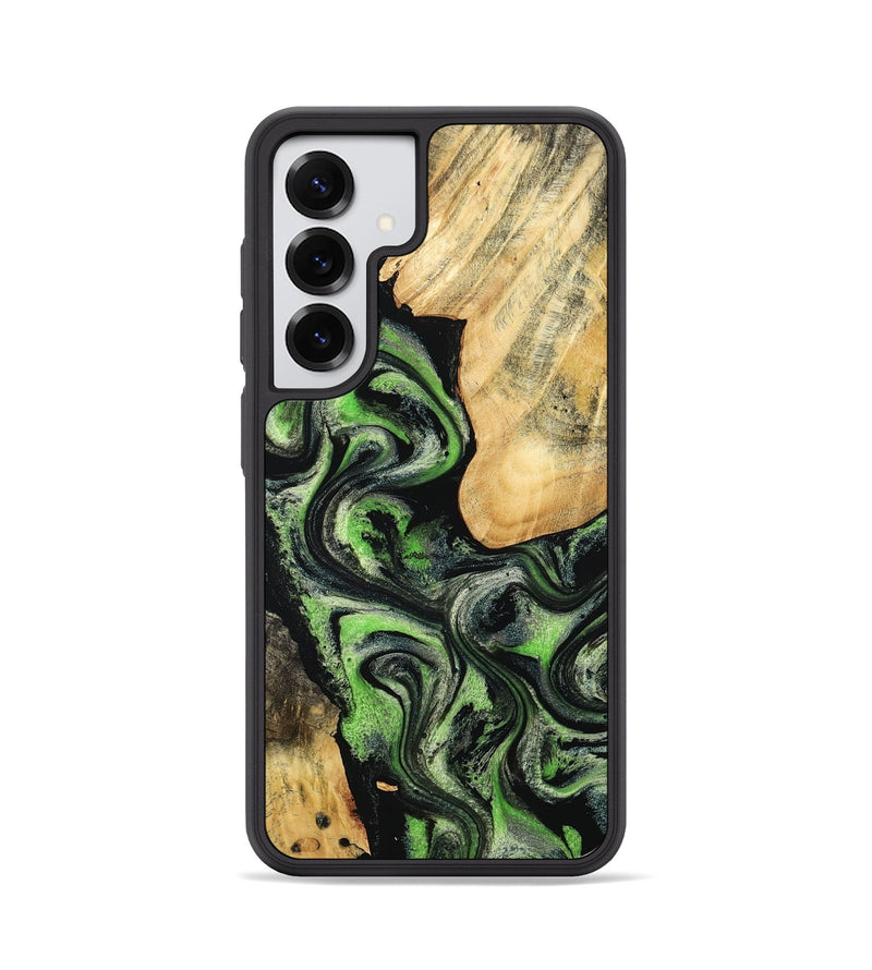 Galaxy S25 Wood Phone Case - Emilee (Green, 802362)