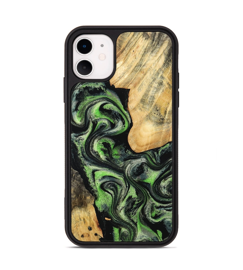 iPhone 11 Wood Phone Case - Emilee (Green, 802362)