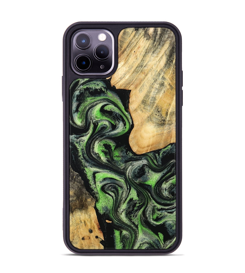 iPhone 11 Pro Max Wood Phone Case - Emilee (Green, 802362)